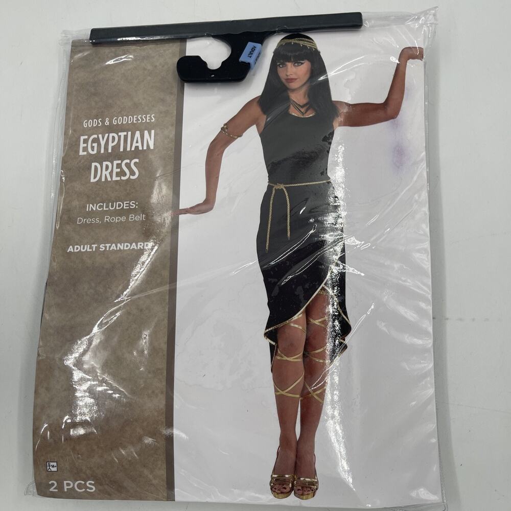 Egyptian Goddess Halloween Costume Dress Rope Belt New with Tags